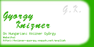 gyorgy knizner business card